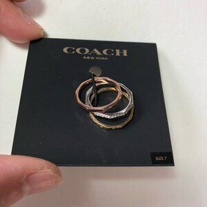 🖤Coach Triple Rings Size 7